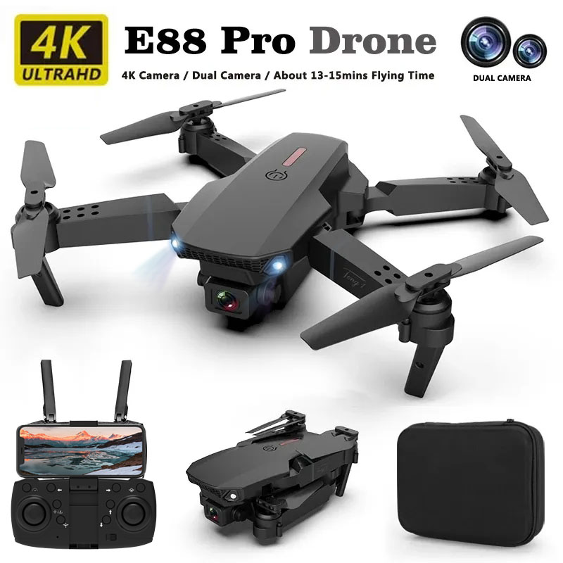 Drone Camera Night Vision - E88pro Drone professionnel Dron flux optique