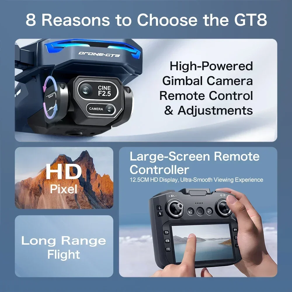 Drone 4K HD GT8 caméra éviteme - Drone Camera Night Vision avis et prix