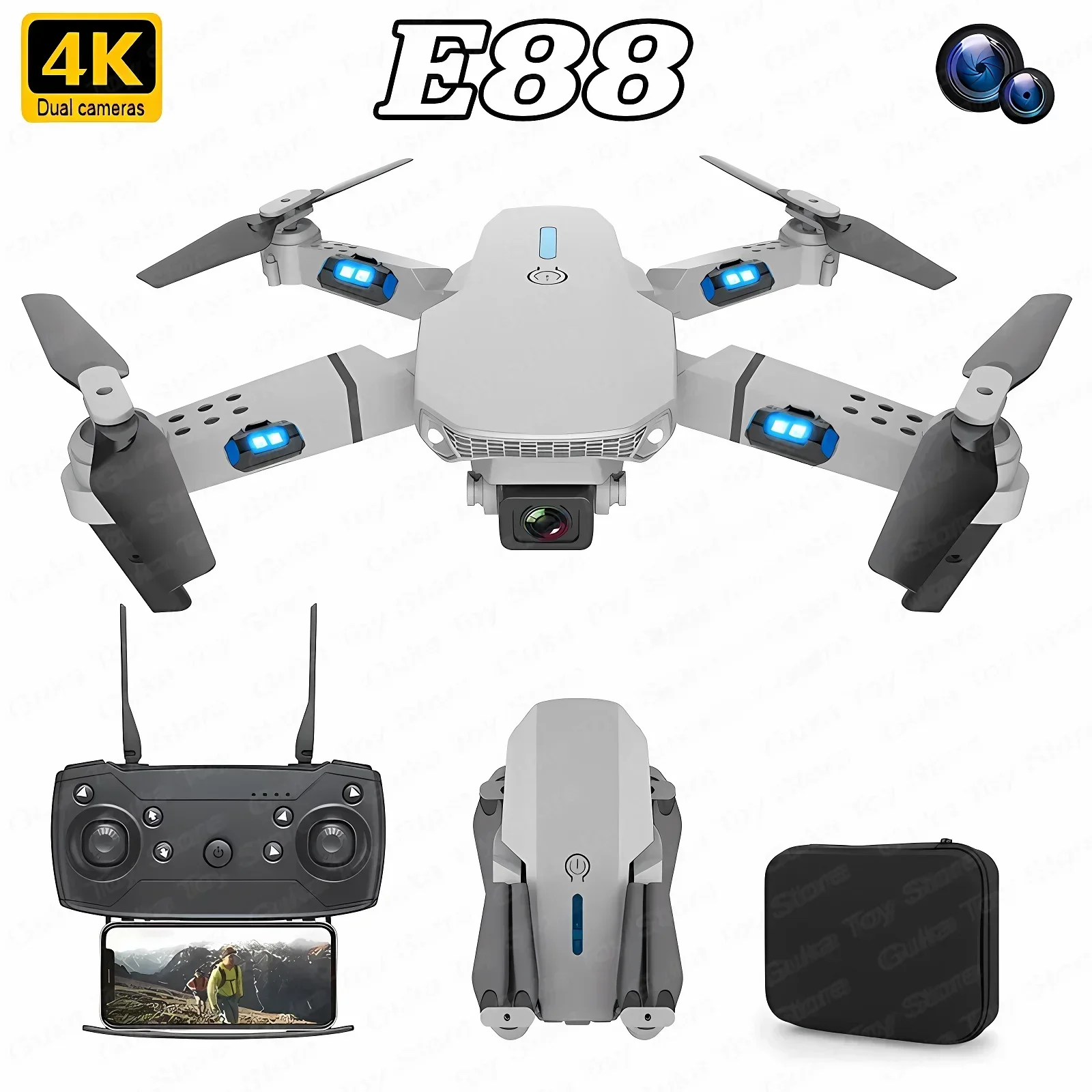 Drone E88 Pro WIFI FPV Grand A - Drone Camera Wide Angle avis et prix